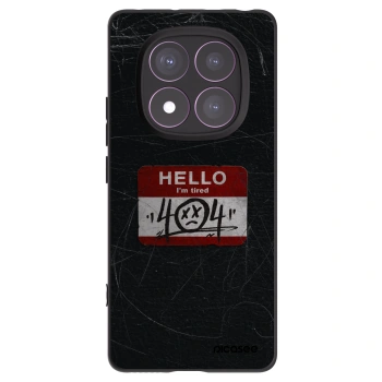 Picasee silikonowe czarne etui na Xiaomi Redmi Note 14 Pro 4G - HELLO 404