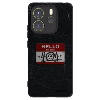 Picasee silikonowe czarne etui na Xiaomi Redmi Note 14 4G - HELLO 404