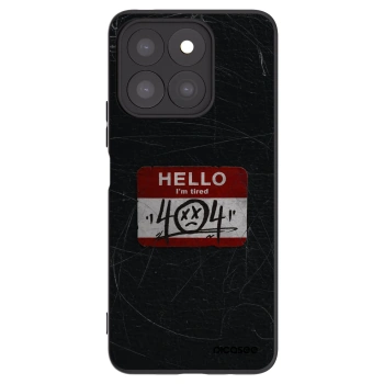 Picasee silikonowe czarne etui na Honor X8c - HELLO 404