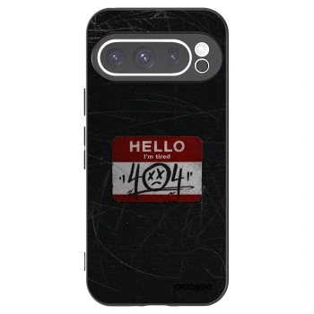 Picasee silikonowe czarne etui na Google Pixel 9 Pro - HELLO 404
