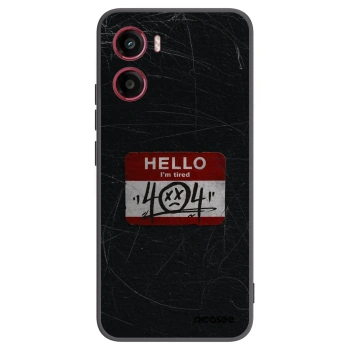 Picasee silikonowe czarne etui na Motorola Moto G05 - HELLO 404