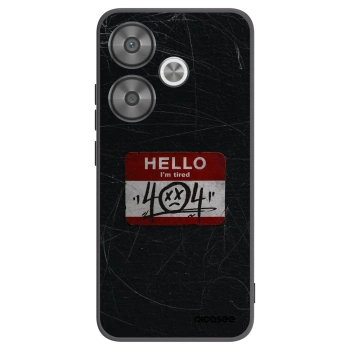 Picasee silikonowe czarne etui na Xiaomi Poco F6 - HELLO 404