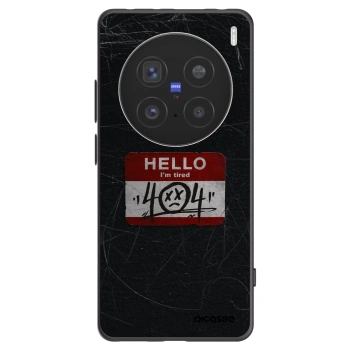 Picasee silikonowe czarne etui na Vivo X200 Pro - HELLO 404