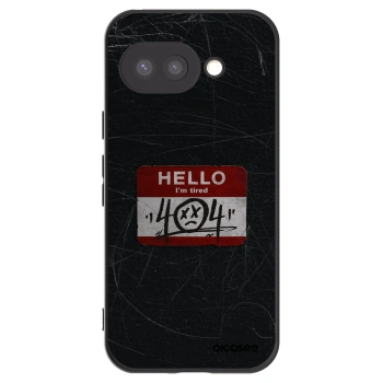 Picasee silikonowe czarne etui na Google Pixel 9a - HELLO 404