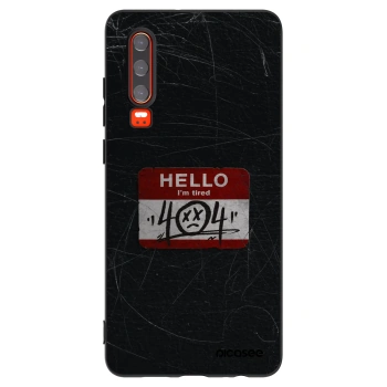 Picasee silikonowe czarne etui na Huawei P30 - HELLO 404