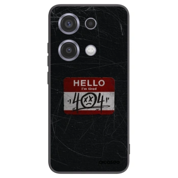 Picasee silikonowe czarne etui na Xiaomi Redmi Note 14S - HELLO 404