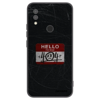 Picasee silikonowe czarne etui na Xiaomi Redmi 7 - HELLO 404