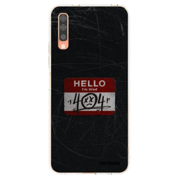 Picasee silikonowe przeźroczyste etui na Samsung Galaxy A70 A705F - HELLO 404