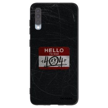 Picasee silikonowe czarne etui na Samsung Galaxy A70 A705F - HELLO 404