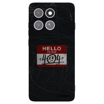 Picasee silikonowe czarne etui na Motorola Edge 60 Pro - HELLO 404