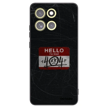 Picasee silikonowe czarne etui na Motorola Moto G86 5G - HELLO 404