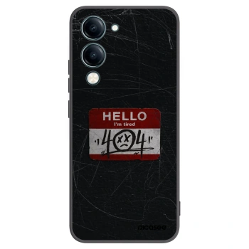 Picasee silikonowe czarne etui na Vivo Y29s 5G - HELLO 404