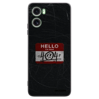 Picasee silikonowe czarne etui na Motorola Moto G06 - HELLO 404