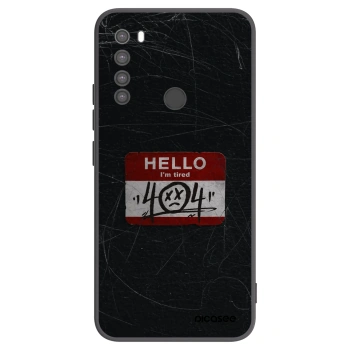Picasee silikonowe czarne etui na Xiaomi Redmi Note 8 - HELLO 404
