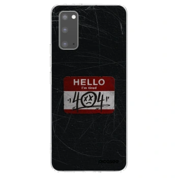 Picasee silikonowe przeźroczyste etui na Samsung Galaxy S20 G980F - HELLO 404