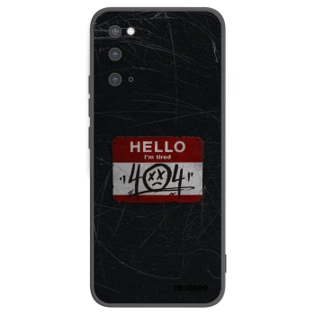 Picasee silikonowe czarne etui na Samsung Galaxy S20 G980F - HELLO 404