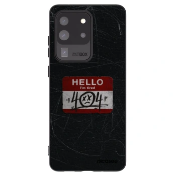 Picasee silikonowe czarne etui na Samsung Galaxy S20 Ultra 5G G988F - HELLO 404