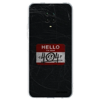 Picasee silikonowe przeźroczyste etui na Xiaomi Redmi Note 9 Pro - HELLO 404