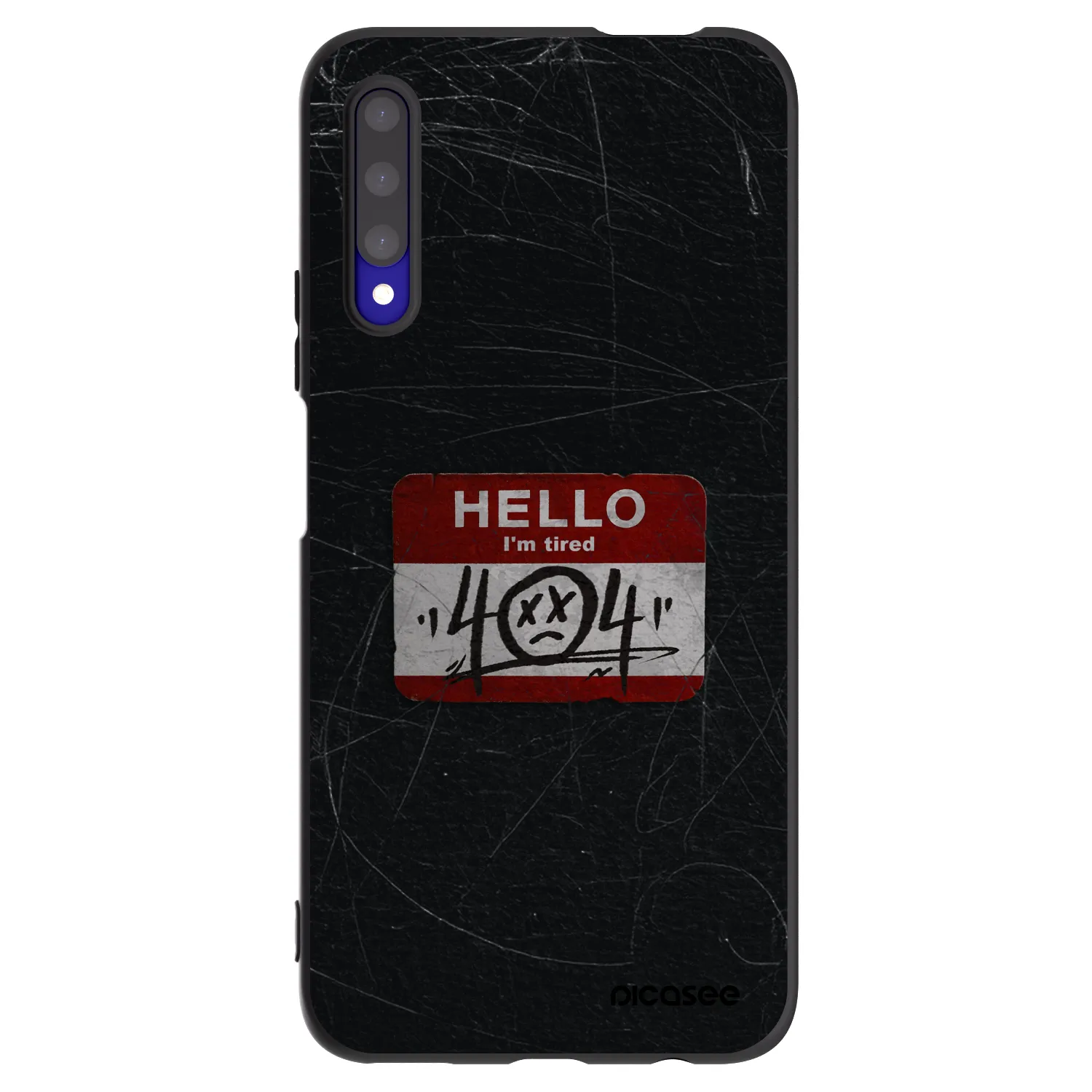 Picasee silikonowe czarne etui na Honor 9X Pro - HELLO 404