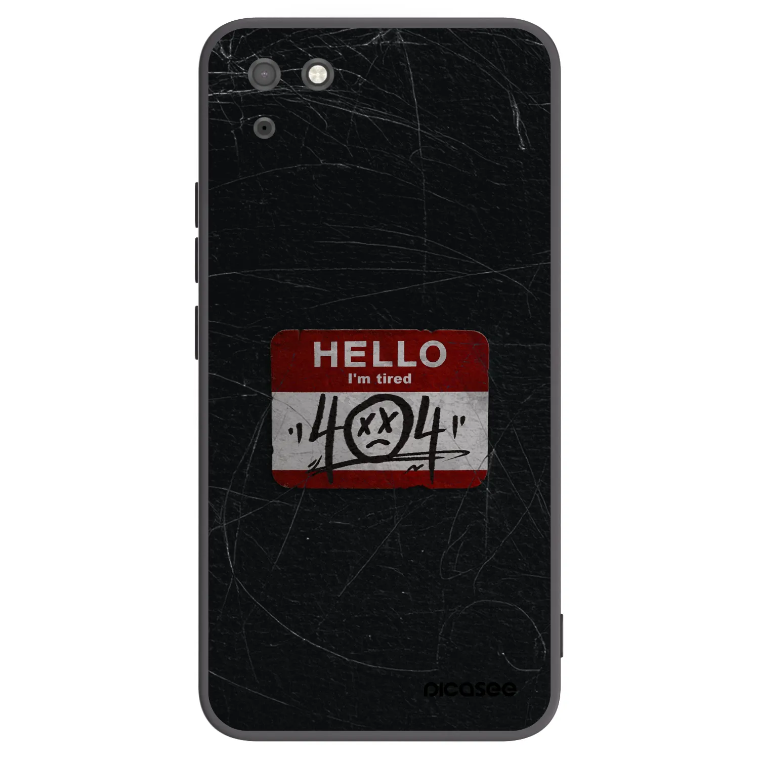 Picasee silikonowe czarne etui na Huawei Y5P - HELLO 404