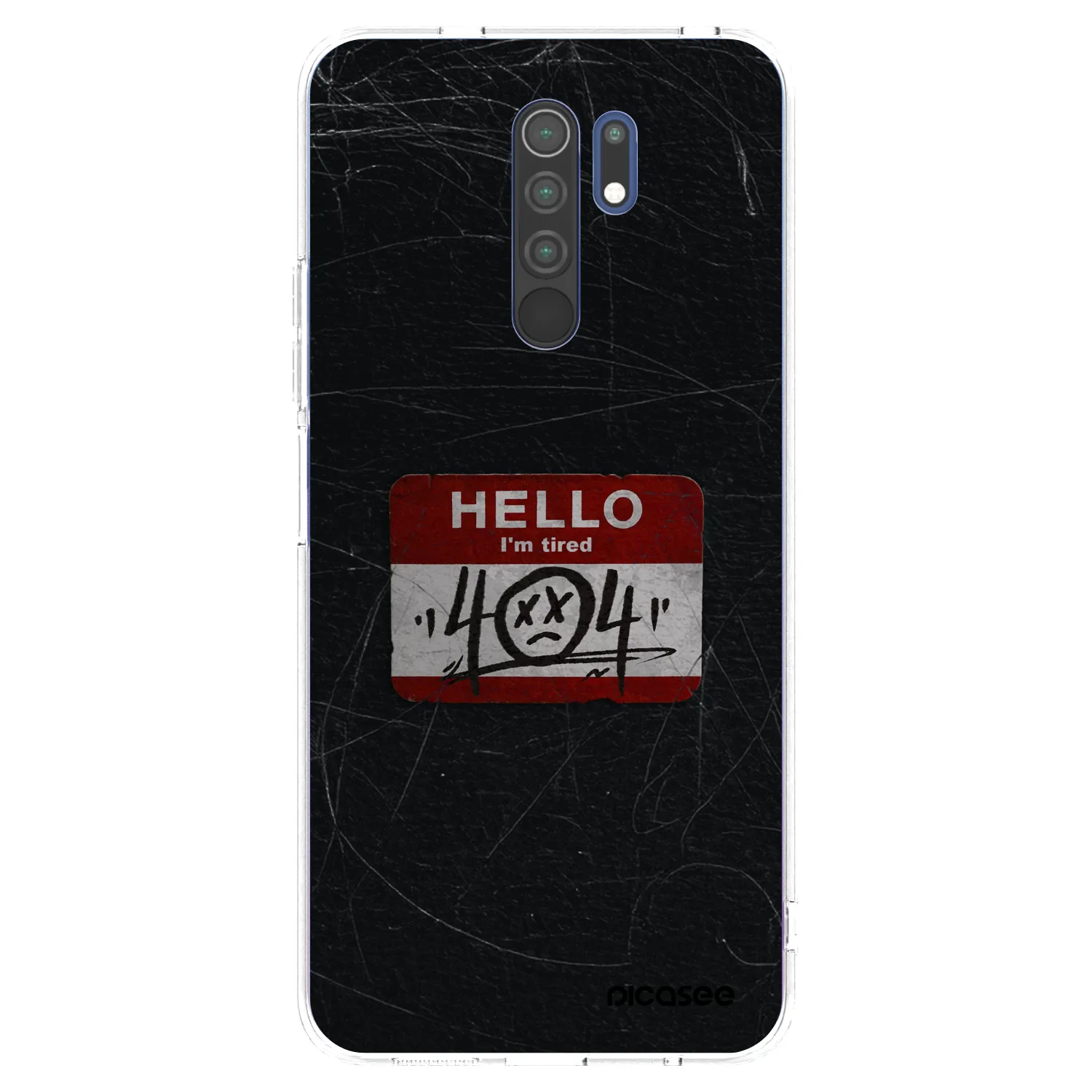 Picasee silikonowe przeźroczyste etui na Xiaomi Redmi 9 - HELLO 404