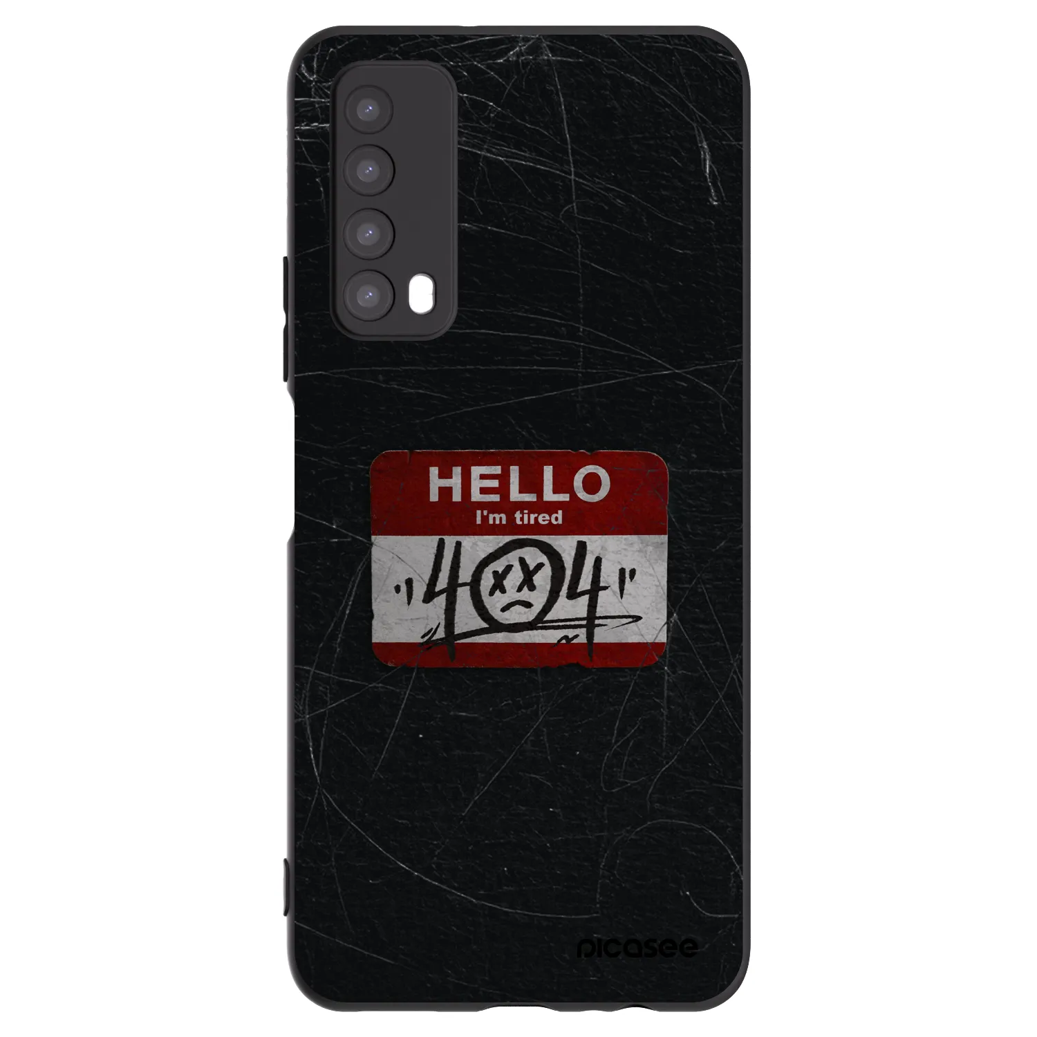 Picasee silikonowe czarne etui na Huawei P Smart 2021 - HELLO 404
