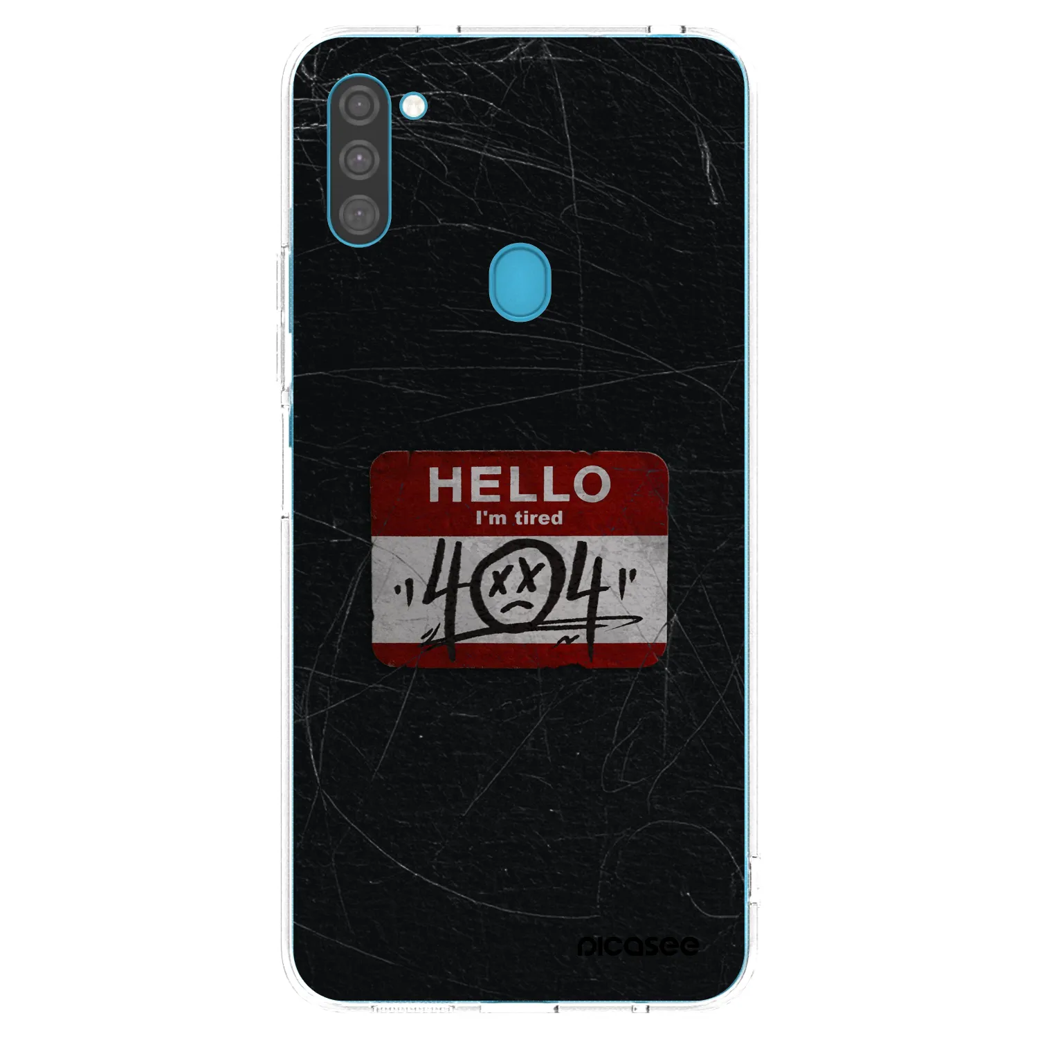 Picasee silikonowe przeźroczyste etui na Samsung Galaxy M11 - HELLO 404