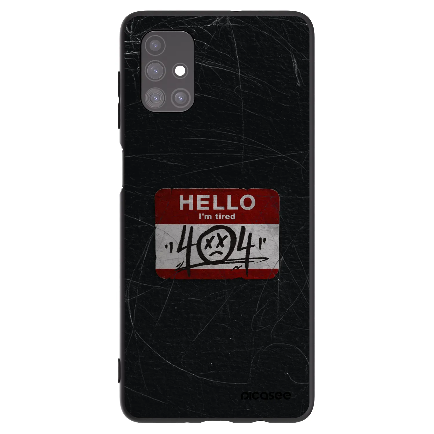 Picasee silikonowe czarne etui na Samsung Galaxy M51 M515F - HELLO 404