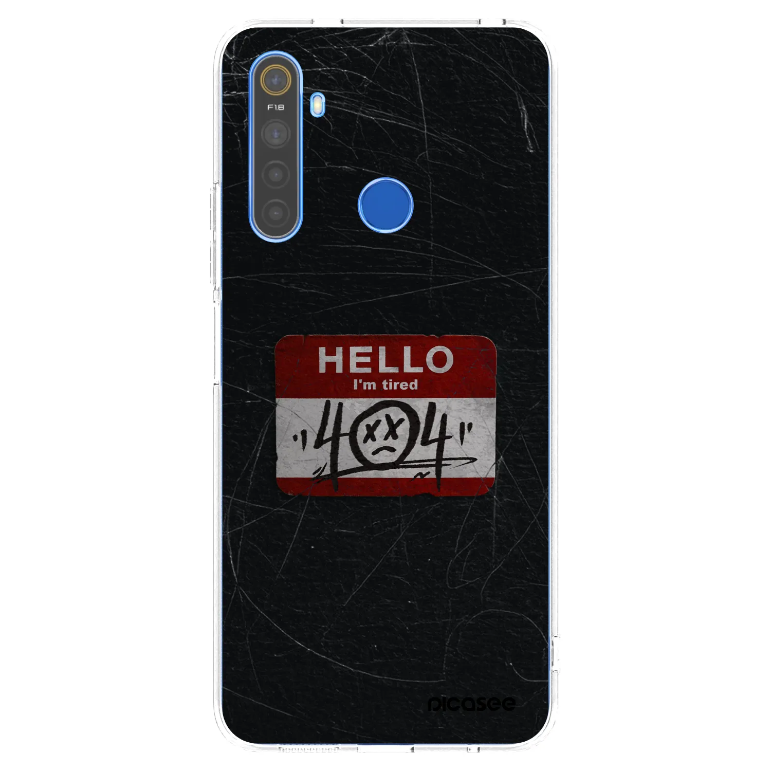 Picasee silikonowe przeźroczyste etui na Realme 5 - HELLO 404