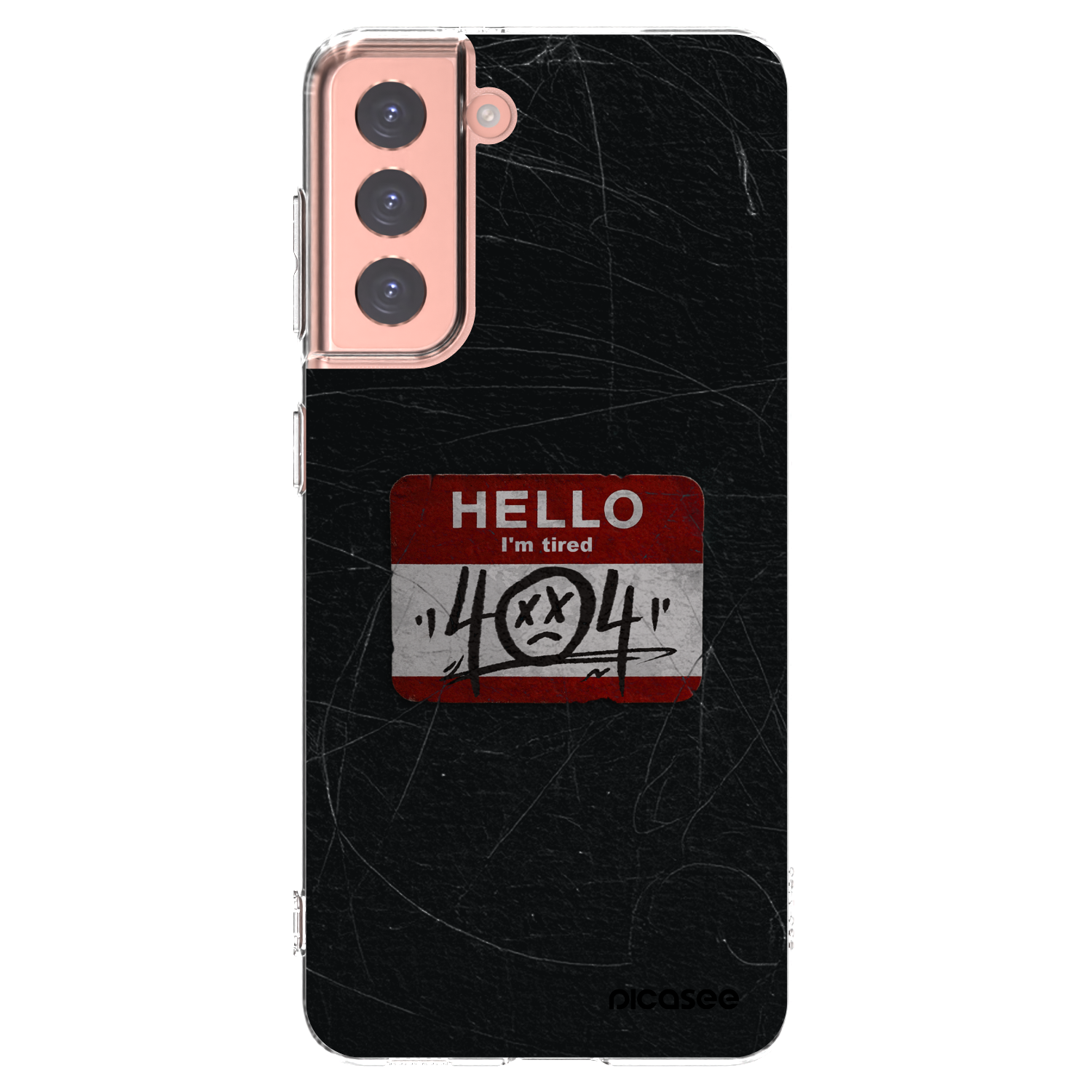 Picasee silikonowe przeźroczyste etui na Samsung Galaxy S21 5G G991B - HELLO 404