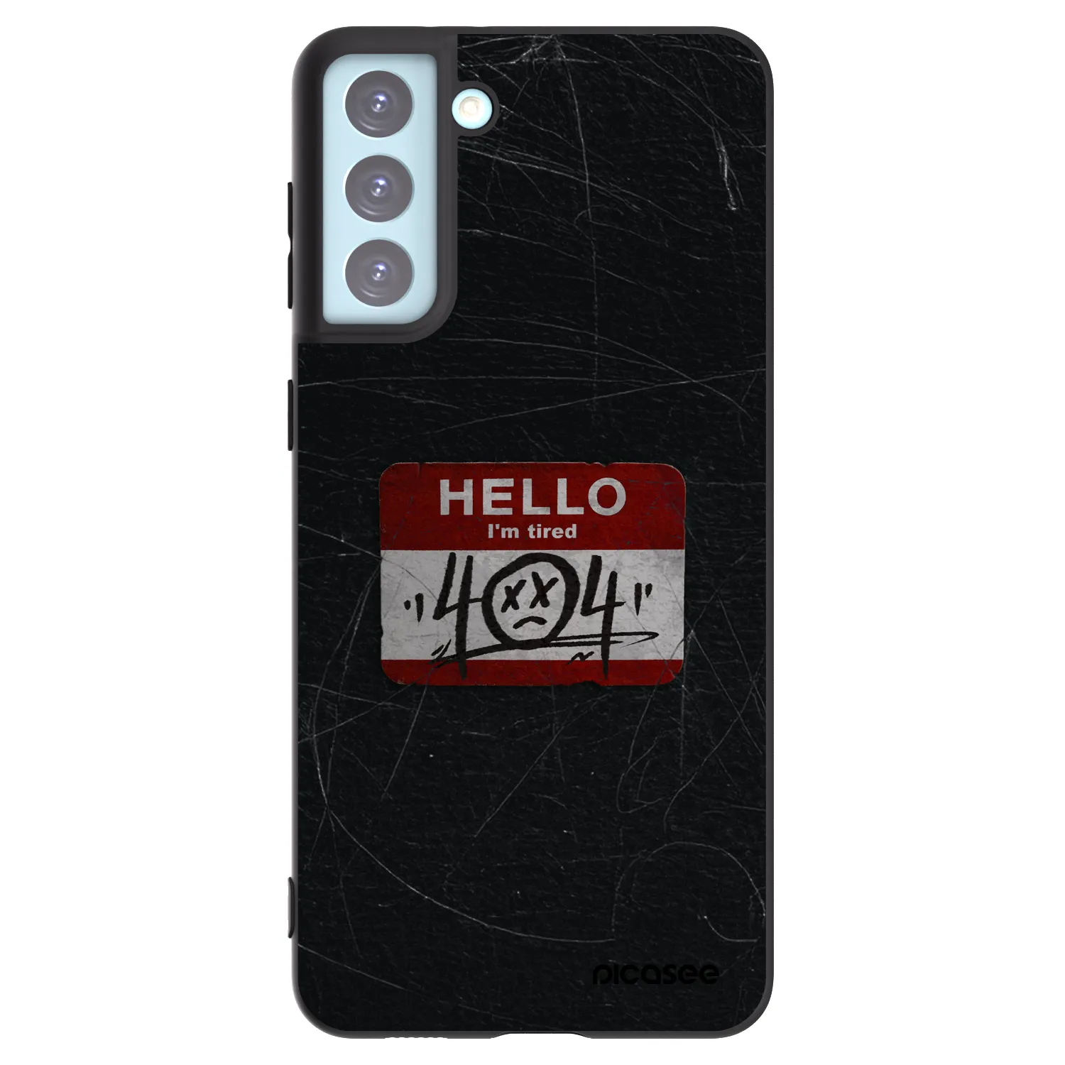 Picasee silikonowe czarne etui na Samsung Galaxy S21+ 5G G996F - HELLO 404