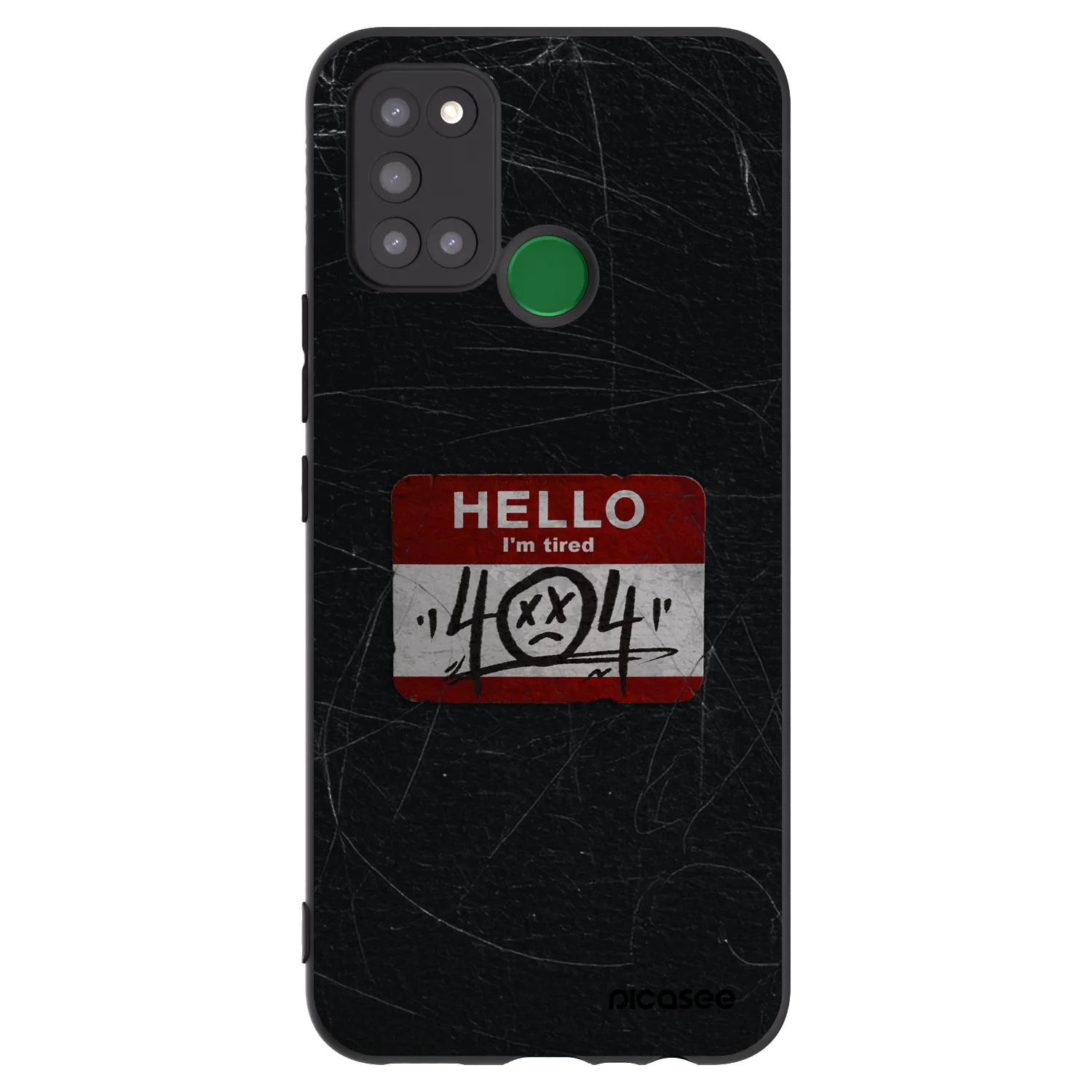 Picasee silikonowe czarne etui na Realme 7i - HELLO 404