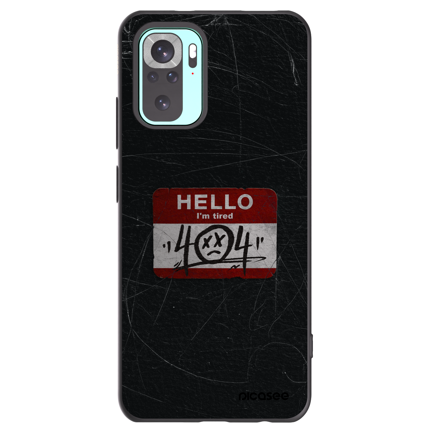 Picasee silikonowe czarne etui na Xiaomi Redmi Note 10 Pro - HELLO 404
