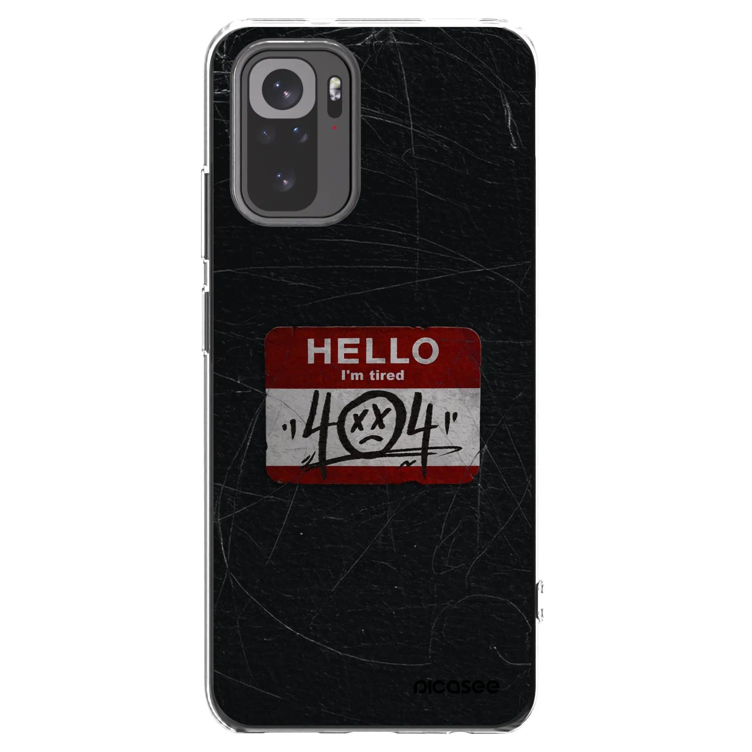 Picasee silikonowe przeźroczyste etui na Xiaomi Redmi Note 10S - HELLO 404