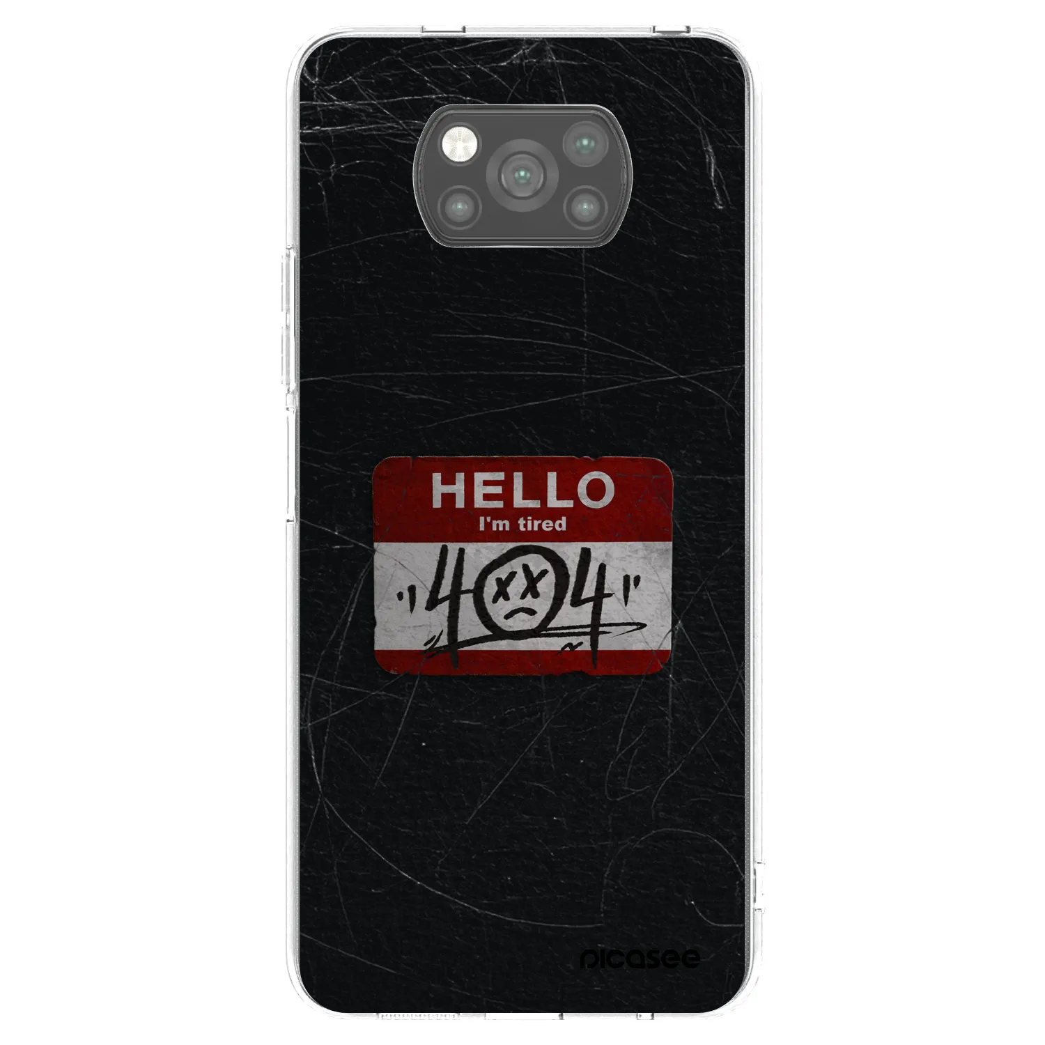 Picasee silikonowe czarne etui na Xiaomi Poco X3 Pro - HELLO 404