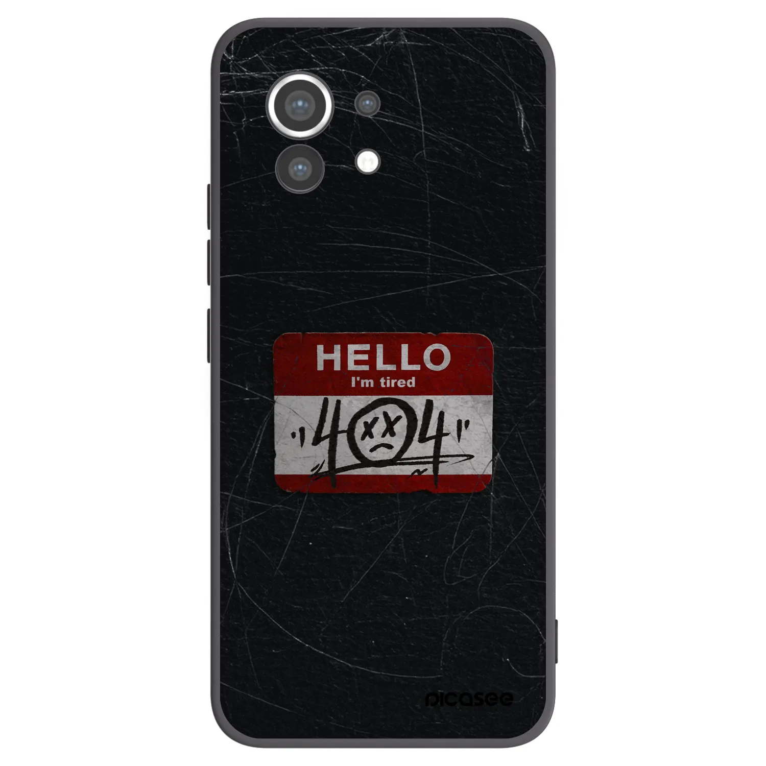 Picasee silikonowe czarne etui na Xiaomi Mi 11 - HELLO 404