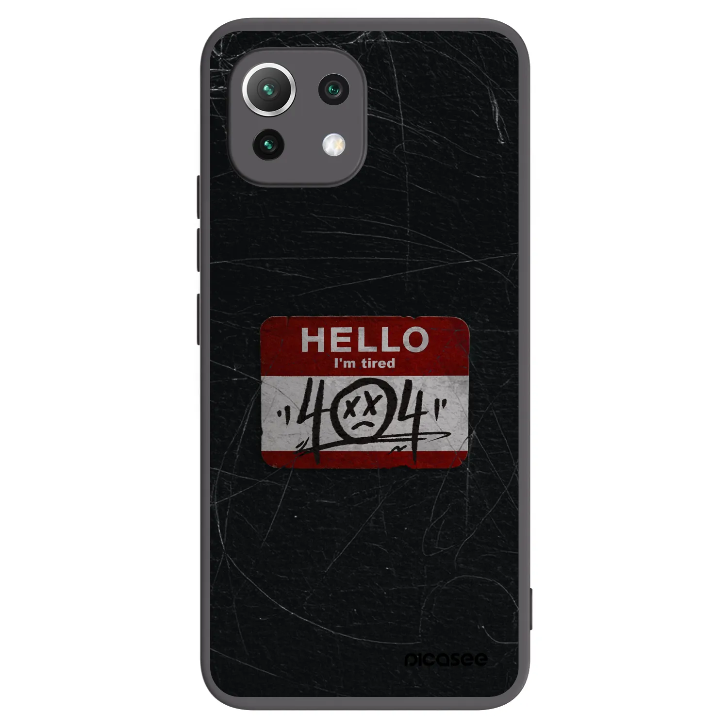 Picasee silikonowe czarne etui na Xiaomi Mi 11 Lite - HELLO 404
