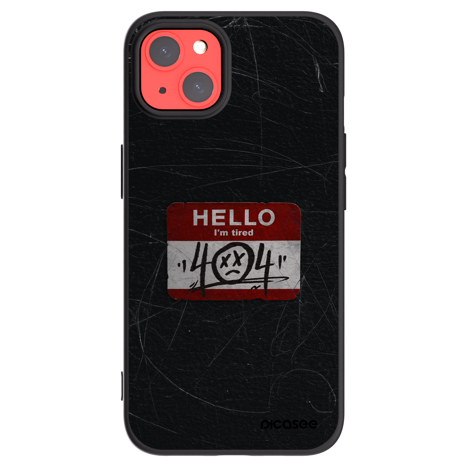 Picasee silikonowe czarne etui na Apple iPhone 13 - HELLO 404