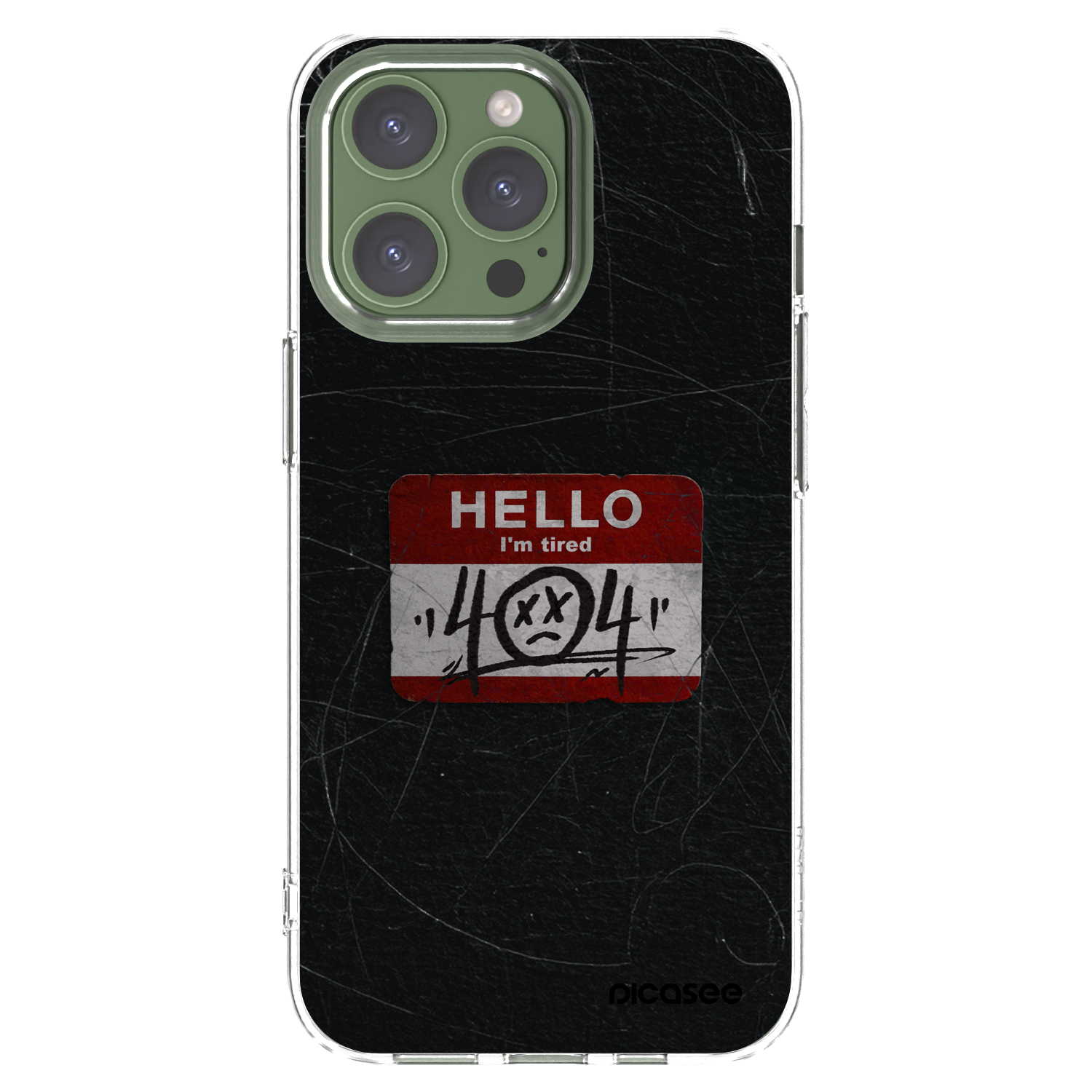 Picasee silikonowe przeźroczyste etui na Apple iPhone 13 Pro - HELLO 404