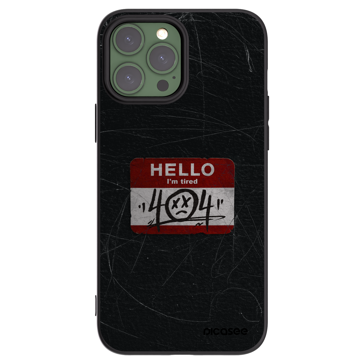 Picasee silikonowe czarne etui na Apple iPhone 13 Pro Max - HELLO 404