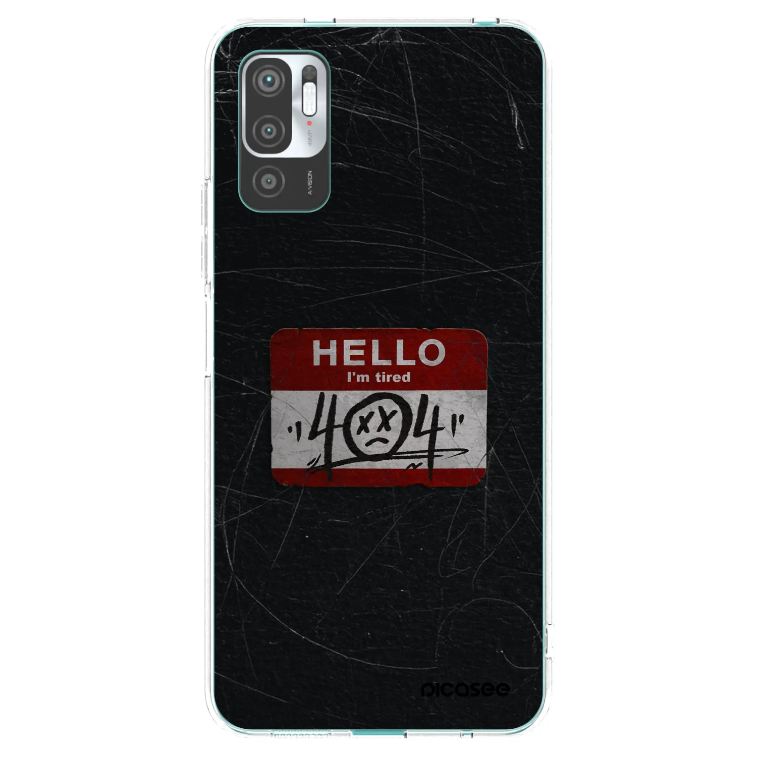 Picasee silikonowe przeźroczyste etui na Xiaomi Redmi Note 10 5G - HELLO 404