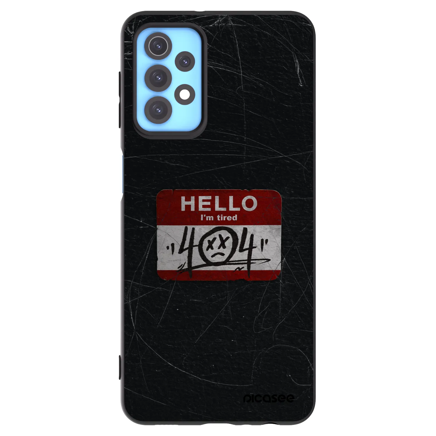 Picasee silikonowe czarne etui na Samsung Galaxy A32 4G SM-A325F - HELLO 404