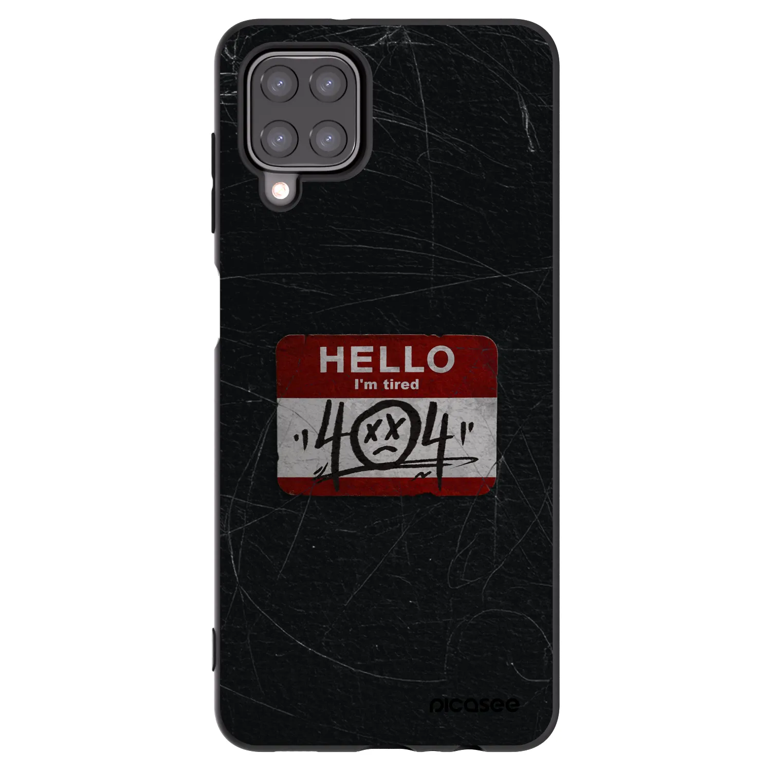 Picasee silikonowe czarne etui na Samsung Galaxy M12 M127F - HELLO 404