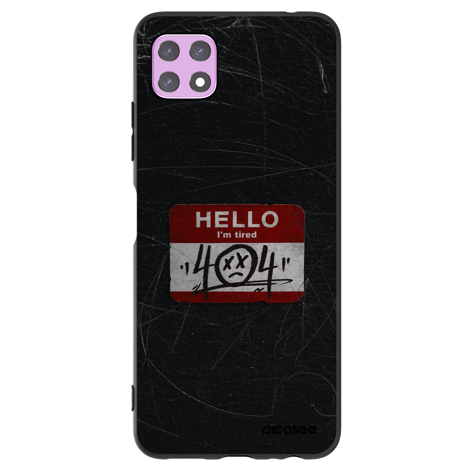 Picasee silikonowe czarne etui na Samsung Galaxy A22 A226B 5G - HELLO 404