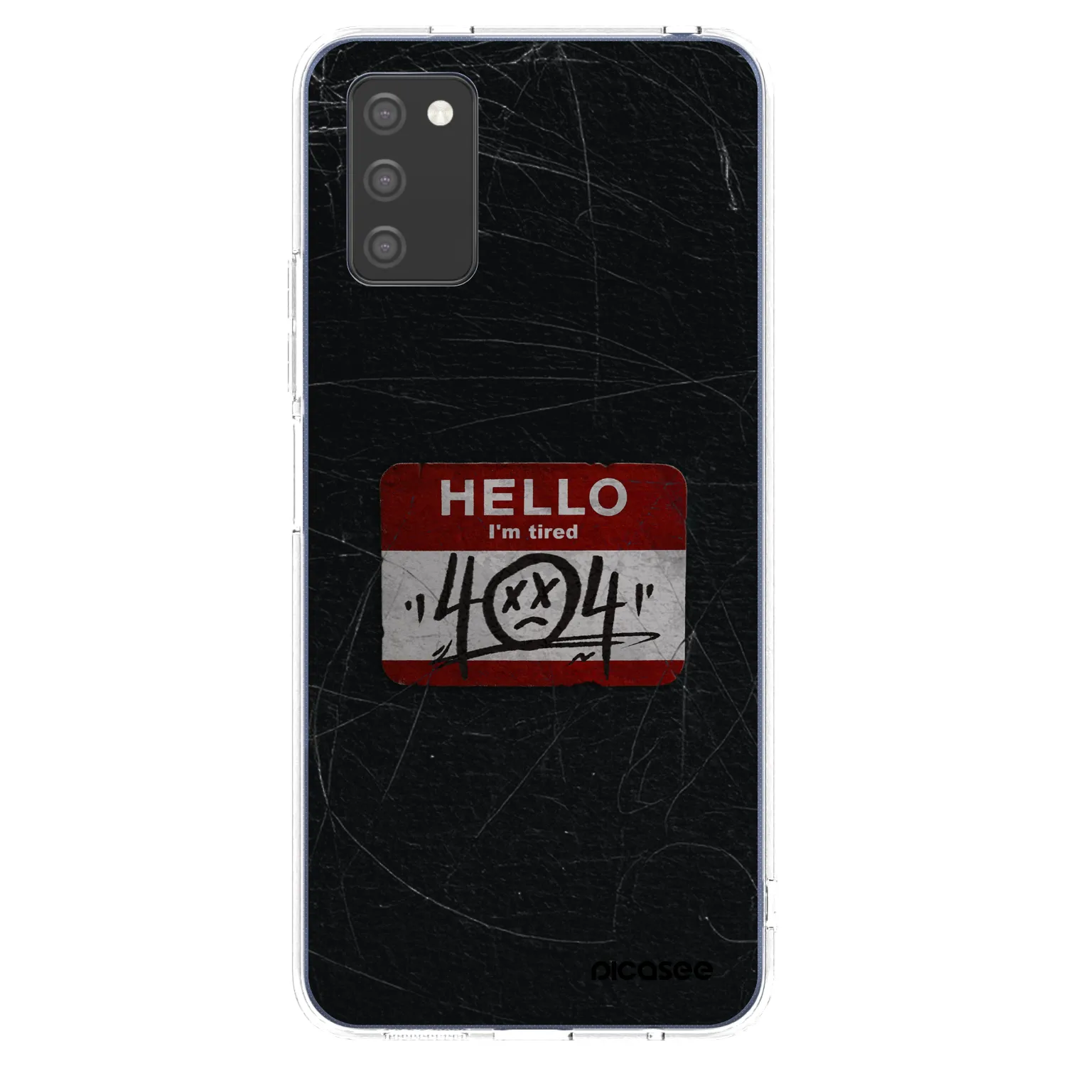 Picasee silikonowe przeźroczyste etui na Samsung Galaxy A02s A025G - HELLO 404
