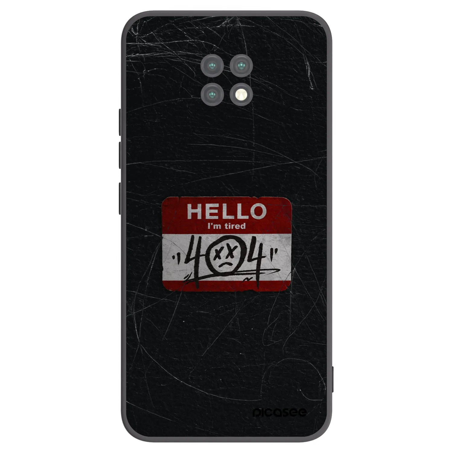 Picasee silikonowe czarne etui na Xiaomi Redmi Note 9T - HELLO 404