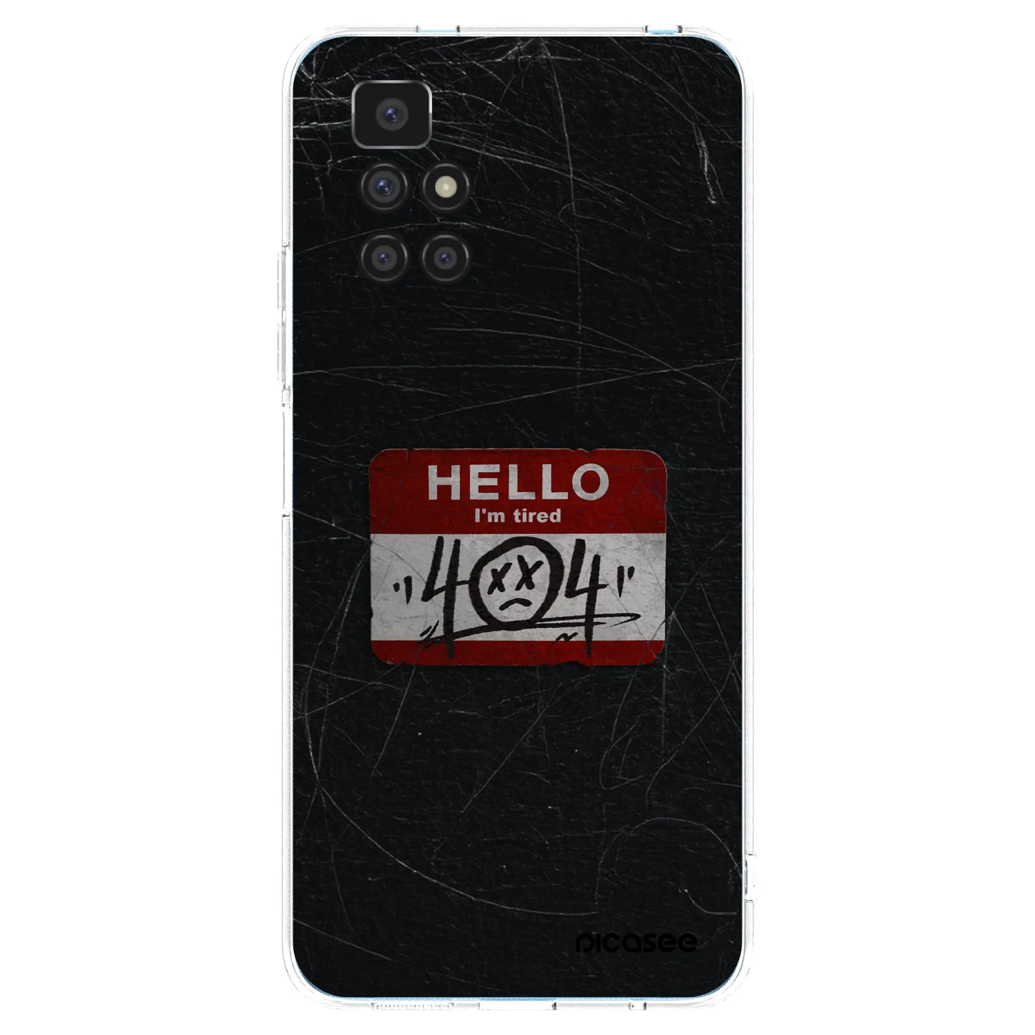 Picasee silikonowe przeźroczyste etui na Xiaomi Redmi 10 - HELLO 404