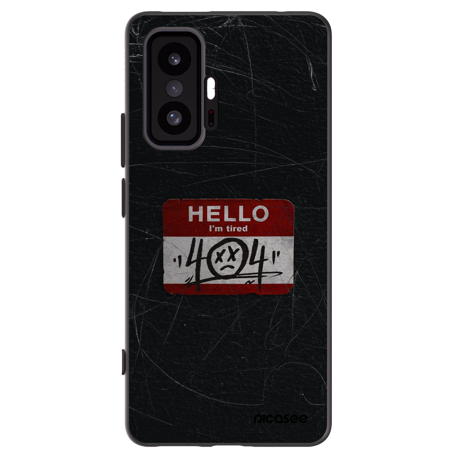 Picasee silikonowe czarne etui na Xiaomi 11T Pro - HELLO 404