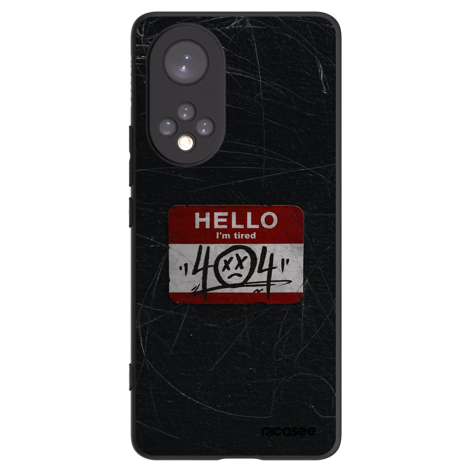 Picasee silikonowe czarne etui na Honor 50 5G - HELLO 404