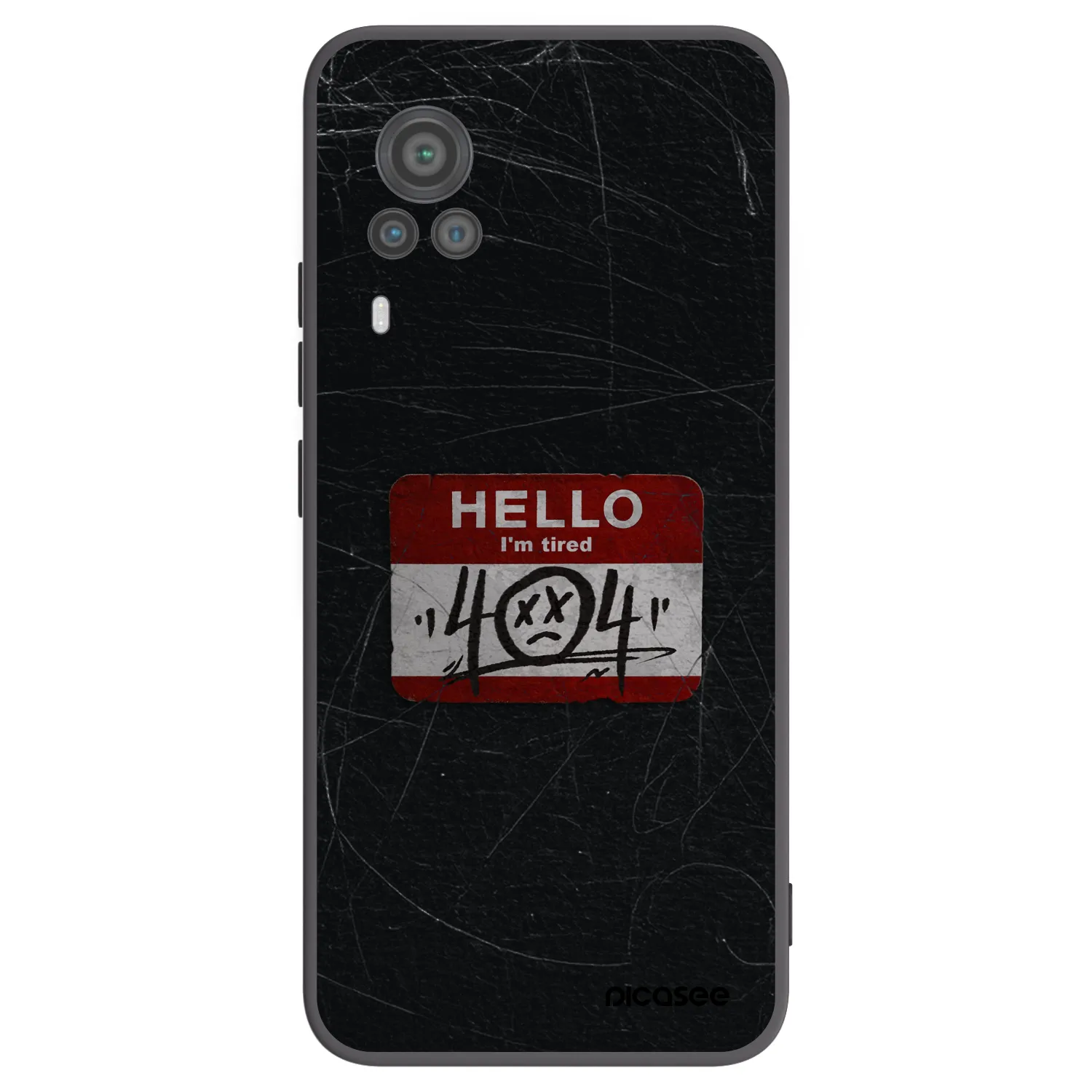 Picasee silikonowe czarne etui na Vivo X60 Pro 5G - HELLO 404